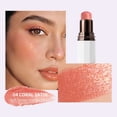 thumbnail image 1 of Shimmer Highlighter Stick, Illuminating Blush Stick for Face, Highlighting Blush for Natural Glow, Pearlescent Makeup Stick, Long-Lasting Shimmer Blush for Women, 1 of 5
