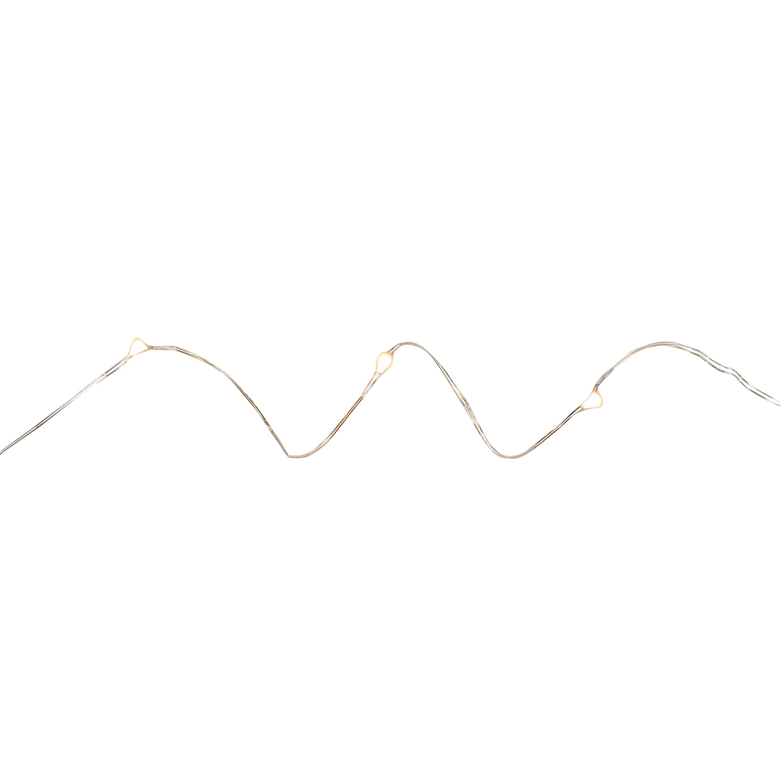Warm White LED String Lights with Silver Wire