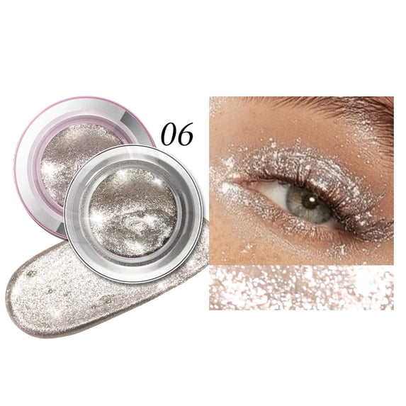 Shimmer Liquid Eyeshadow 7 Colors, Long Lasting Waterproof Glitter Makeup, Multi-Use for Eyes Cheeks Lips, Quick Dry Smudge Proof Formula, Easy to Apply