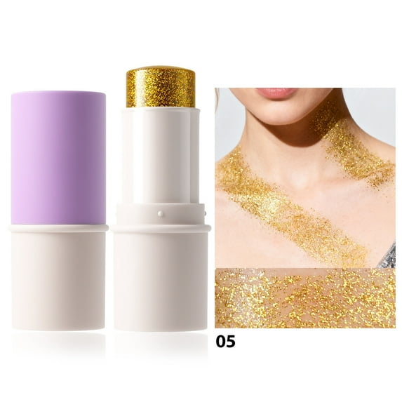 Shimmer Makeup Crayon, 7 Vibrant Glitter Colors for Face Body Eyes Cheeks, Long Wearing Sparkle Stick for Events Parties and Performances