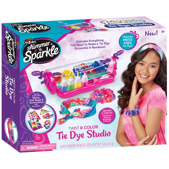 Shimmer 'N Sparkle: Twist & Color Tie Dye Studio Craft Kit, Ages 8+