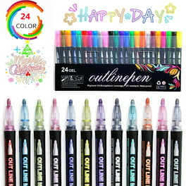  Piochoo Dual Brush Marker Pens,24 Colored Markers
