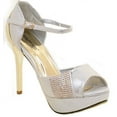 thumbnail image 1 of Shimmer Rhinestone Evening Platform Sandal Formal Women's Heels, 1 of 5