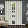 thumbnail image 1 of Shimmer Room Darkening Noise Reducing Thermal Blackout Curtain Set Ivory / 52"x84", 1 of 1