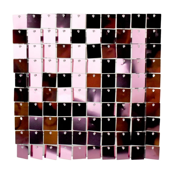 Shimmer Sequin Backdrop Wall Panel, 12-inch, Pink