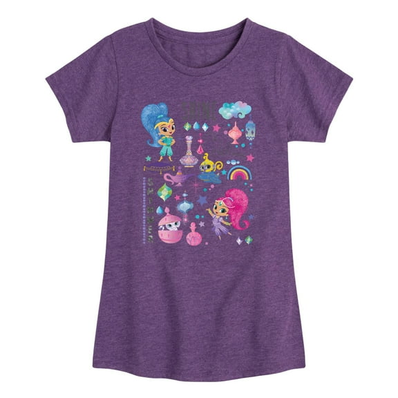 Shimmer & Shine - Toddler And Youth Girls Short Sleeve Graphic T-Shirt