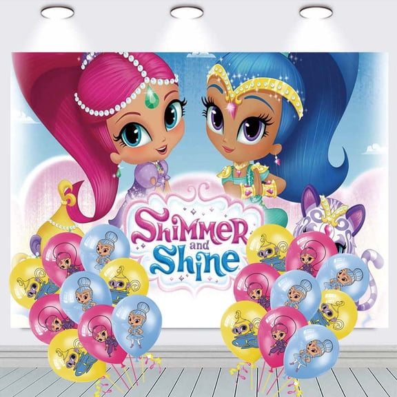 Shimmer and Shine Backdrop Balloons Banner Party Decorations Taspestry Wall Decor Background Poster Supplies