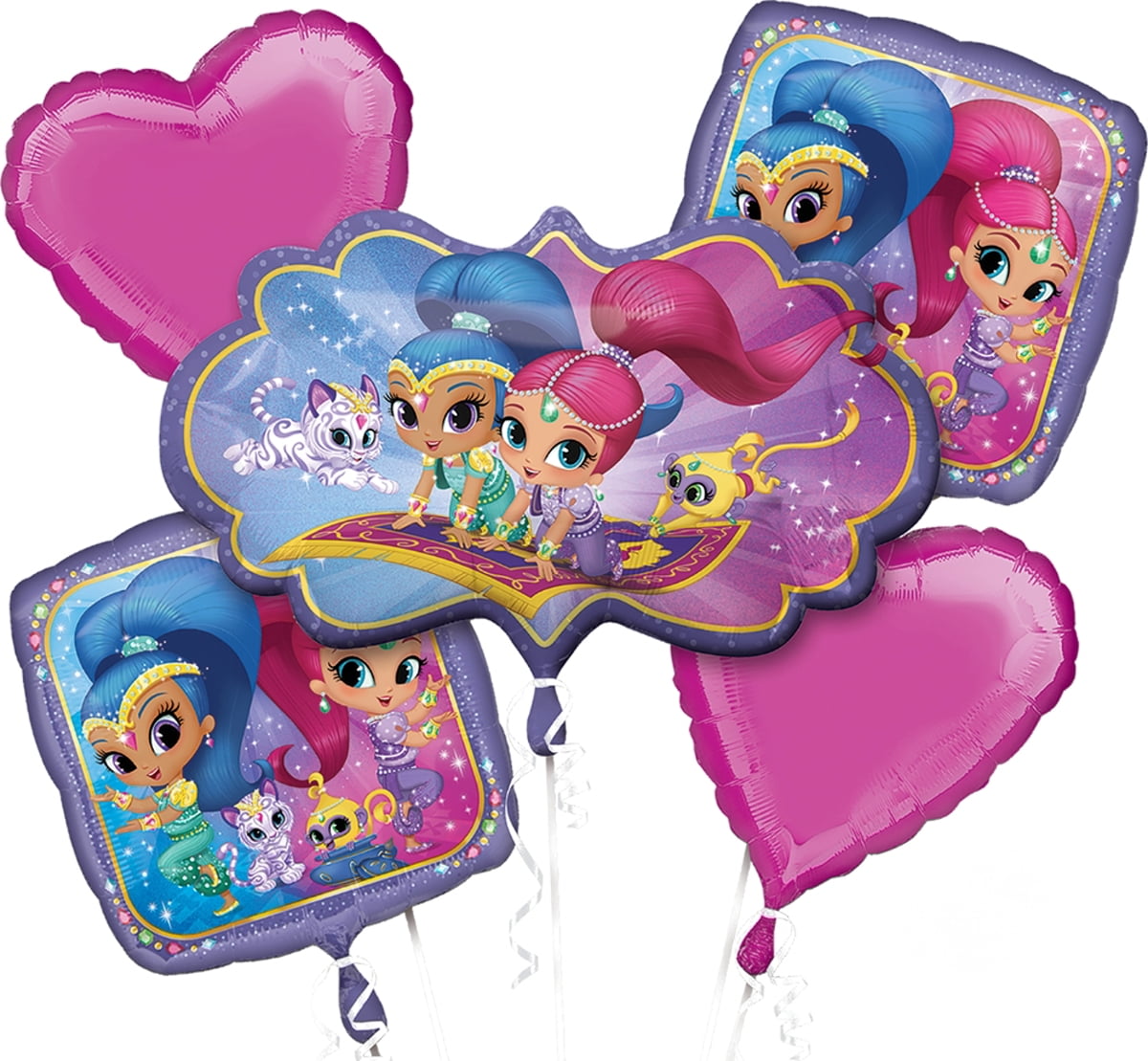 NICKELODEON Shimmer and Shine Character Authentic Licensed Theme Foil Balloon Bouquet