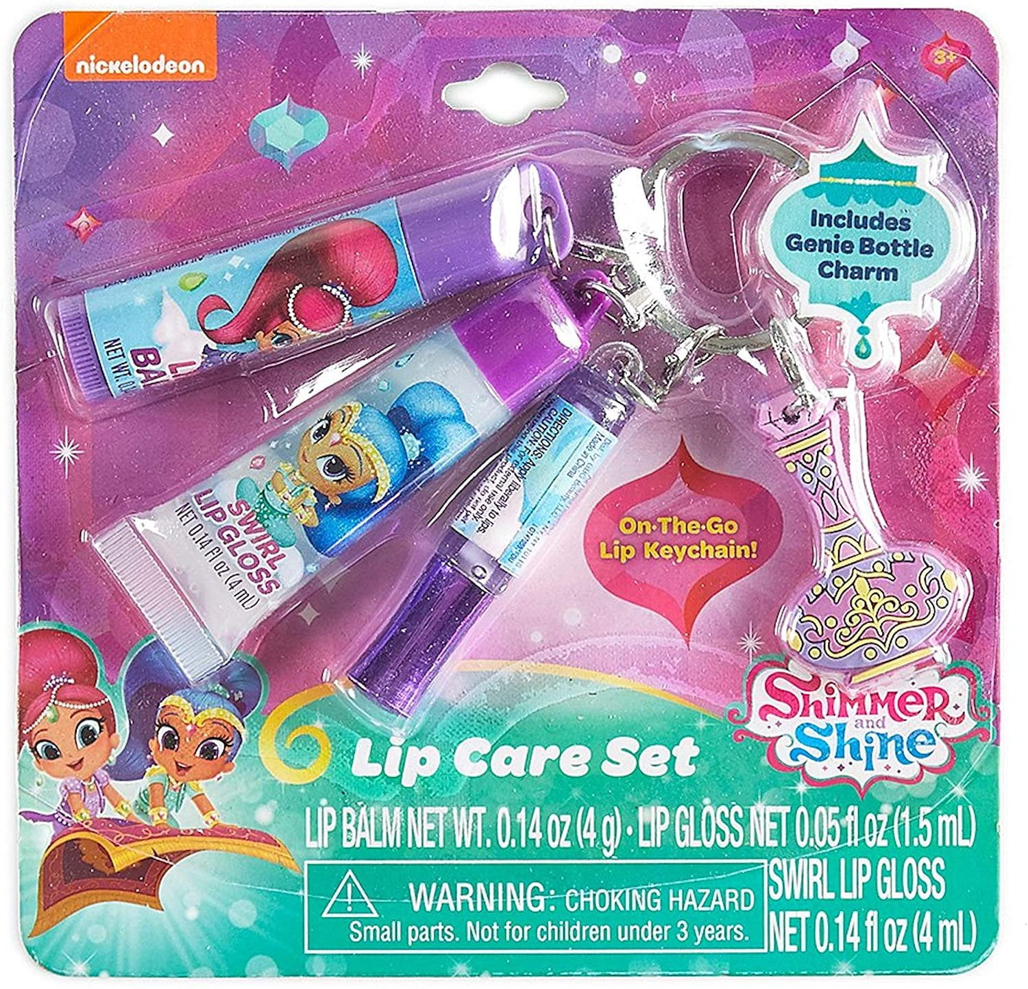 Shimmer and Shine Lip Care Set Gloss Balm on Keychain