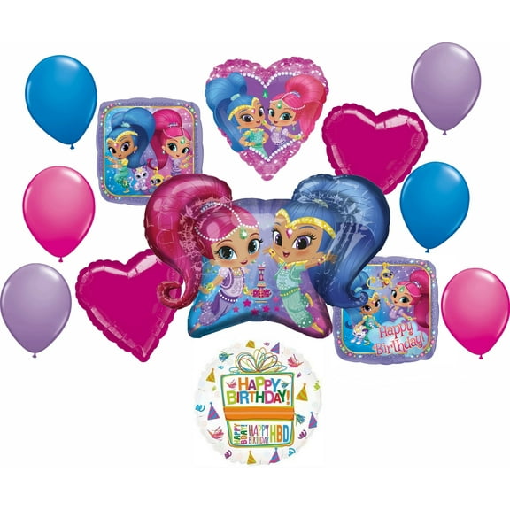 Shimmer and Shine Party Supplies Birthday Balloon Bouquet Decorations