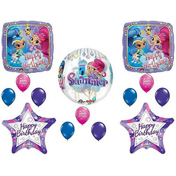 Shimmer and Shine Party Supplies Orbz Forever Balloon Happy Birthday Party Balloons Decoration Supplies Genie Nick