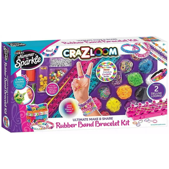 Shimmer 'n Sparkle Ultimate Make & Share Rubber Band Bracelet Kit