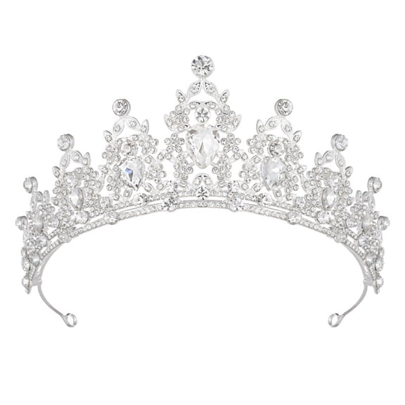 Shimmering Bridal Tiaras Crowns Hairhoop With Rhinestones For Women Proms Birthday Party Costume Headwear