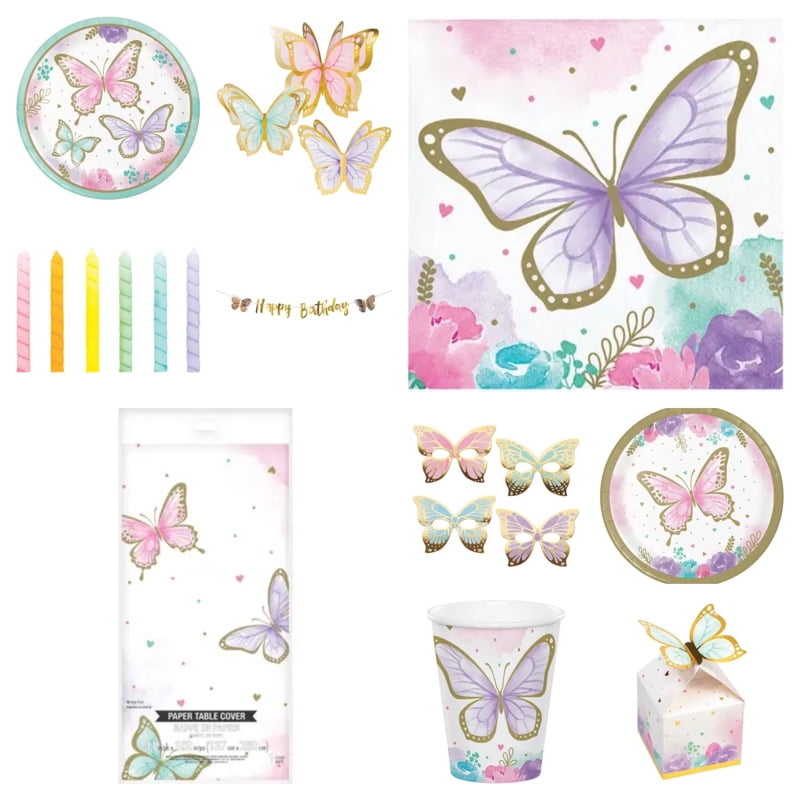 Shimmering Butterfly Collection Party Set - Complete Party in a Bag ...