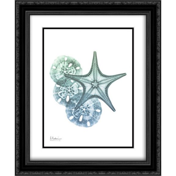 Shimmering Dollars and Stars 2x Matted 20x24 Black Ornate Framed Art Print by Koetsier, Albert
