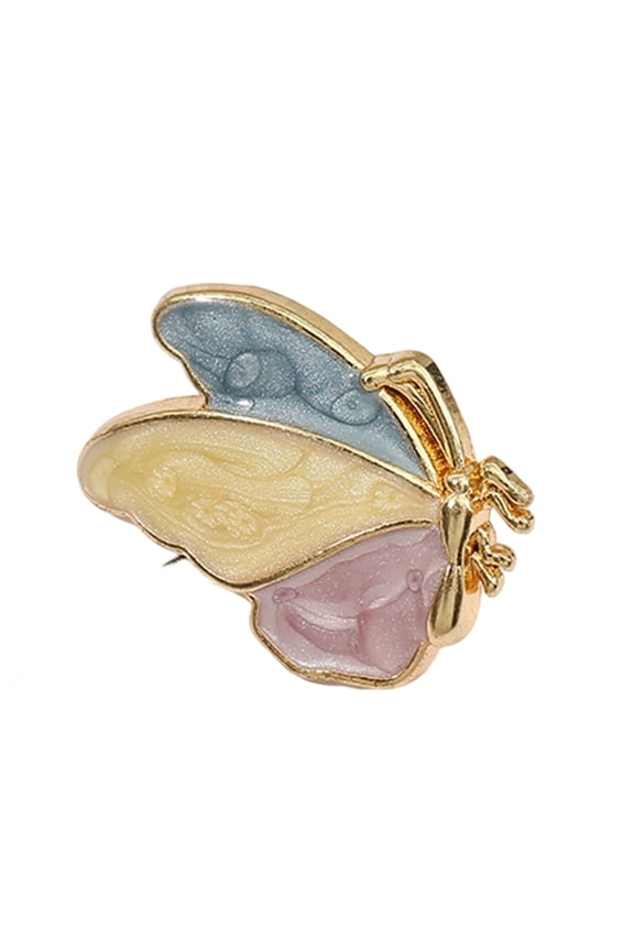 Shimmering Floral Statement Pin Featuring Resilient Metal Construction And Multifunctional Styling Butterfly Lapel Pin