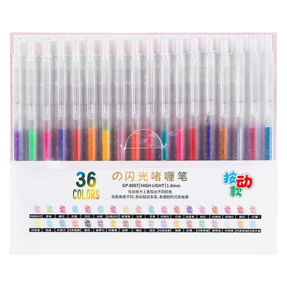 Shimmering Gel Inks Pen 1.0MM Tip for Journal Notebook Planner Note Taking