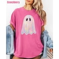 thumbnail image 1 of Shimmering Ghost Shirt, Iridescent Ghost T-Shirt, Tee, Cute Ghost Shirt, Glitter Ghost Shirt, Spooky Season Halloween Tee, 1 of 5