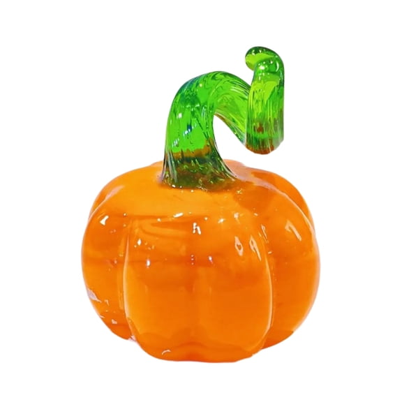 Shimmering Glass Halloween Pumpkin Figurine Decorative Object For Mantles Bookshelf Display Collectible Gift