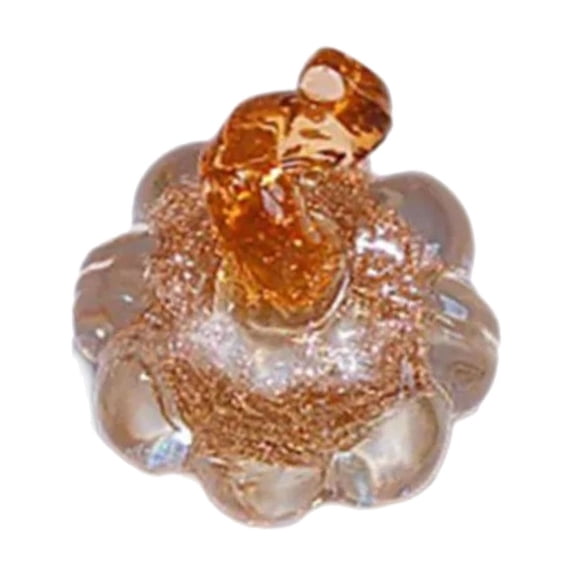 Shimmering Glass Halloween Pumpkin Figurine Decorative Object For Mantles Bookshelf Display Collectible Gift