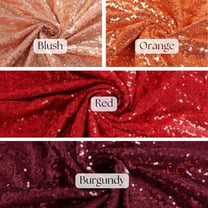 Shimmering Iridescent Sequin Fabric by the Yard – 3mm Sequins on Stretch Mesh, 54” Wide Glitz Material for Dresses, Crafts & Event Décor ( 1 Yard, Burgundy )
