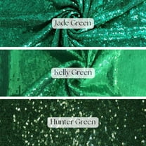 Shimmering Iridescent Sequin Fabric by the Yard – 3mm Sequins on Stretch Mesh, 54” Wide Glitz Material for Dresses, Crafts & Event Décor ( 1 Yard, Jade Green )
