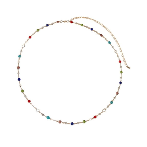 Shimmering Multicolor Waist Accessory Crystal Body Jewelry For Special Occasions