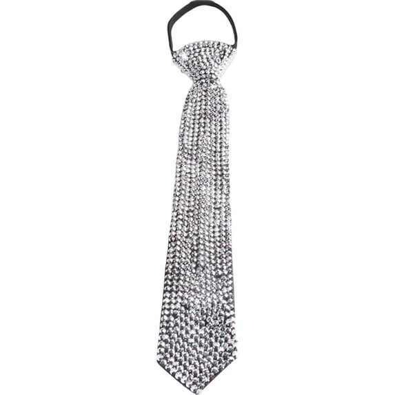 Shimmering Neck Tie Adjustable Sparkly Neck Tie Nightclub Party Dressing Up Pre-Tied Necktie for Cocktail Wedding Party