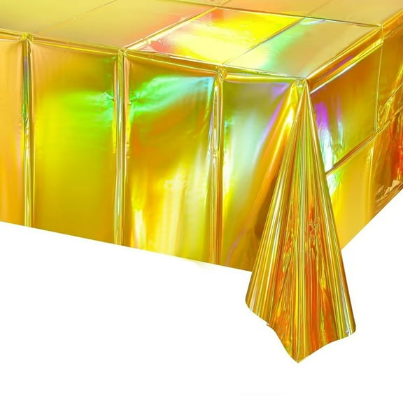 Shimmering Party Tablecloth 137x274cm Waterproofs Stainproof Plastic Materials For Event And Festive Gatherings
