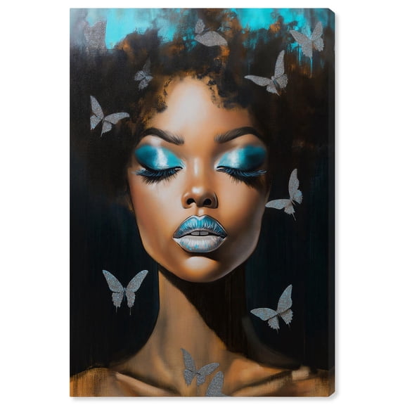 Shimmering Queen Canvas Ebony Portrait Art by Art Remedy, Gallery Wrapped, 30" x 45"