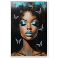 thumbnail image 1 of Shimmering Queen Canvas Ebony Portrait Art by Art Remedy, White Frame, 20" x 30", 1 of 7