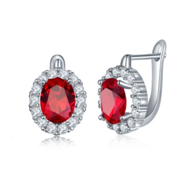 Shimmering Rainbow Gemstones Earrings Lead Free Alloy Evening Occasion Jewelry