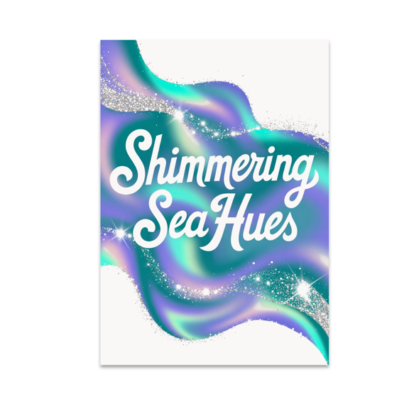 Shimmering Sea Hues Fantasy Art - Ocean Lovers - 13x19 Poster Print