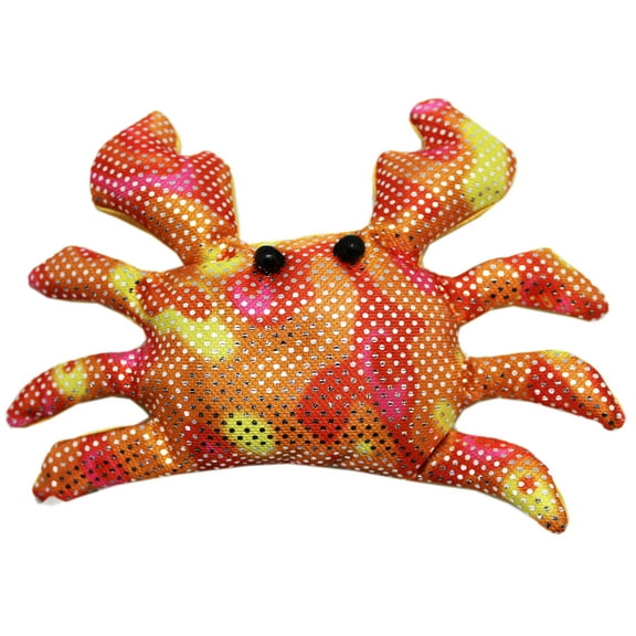 Shimmering Sea Life Bright Orange and Pink Bean Bag Crab - By Ganz