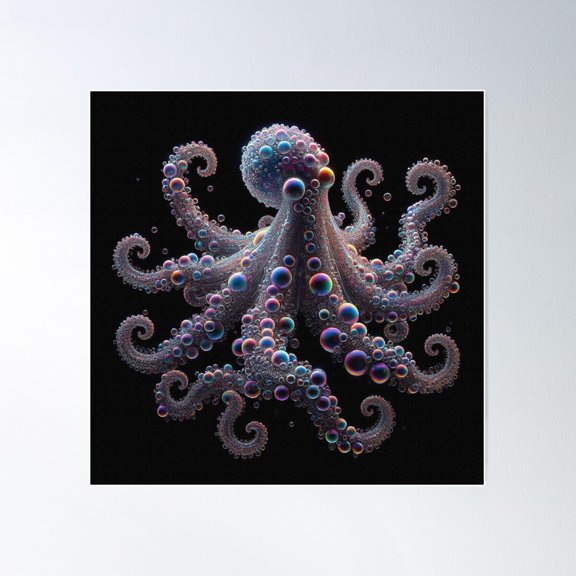 Shimmering Sea Poster Wall Art, Modern Wall Decor For Living Room Bedroom, 24x24 UNFRAMED