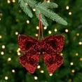 thumbnail image 1 of Northlight Shimmering Sequin Bow Christmas Hanging Ornament - 6" - Red, 1 of 5
