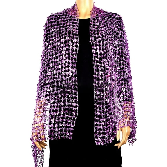 Shimmering Sequined Wrap Scarf For Women Various Parties Wedding Dress Shawl