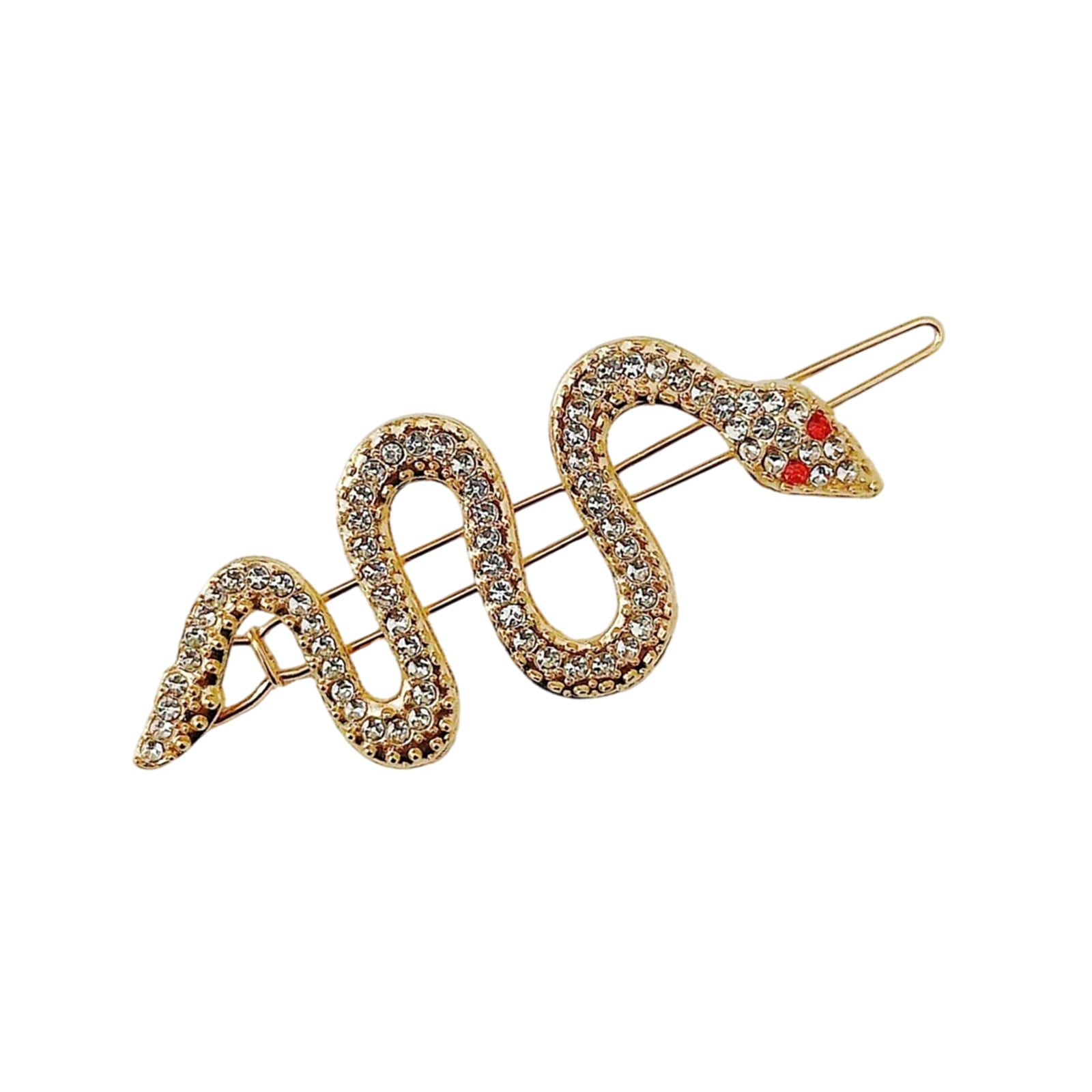 ? Awesome Metallic Rhinestone Serpent Snake Tassel Hair Clip ? Amazon.com : Iaceble Crystal Snake Hair Clip Barrette Gold  main image 3