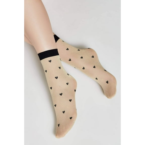 Shimmering Socks Conte Fantasy - "Hearts" Designs