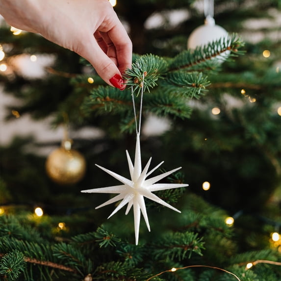 Shimmering Star Ornaments Christmas Tree Hanging Decorations Festive Xmas Holiday Party Home Decor For Christmas Tree Wreath Mantel