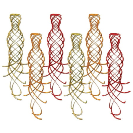 Shimmering Whirls (asstd gold, orange, red) (6/Pkg)