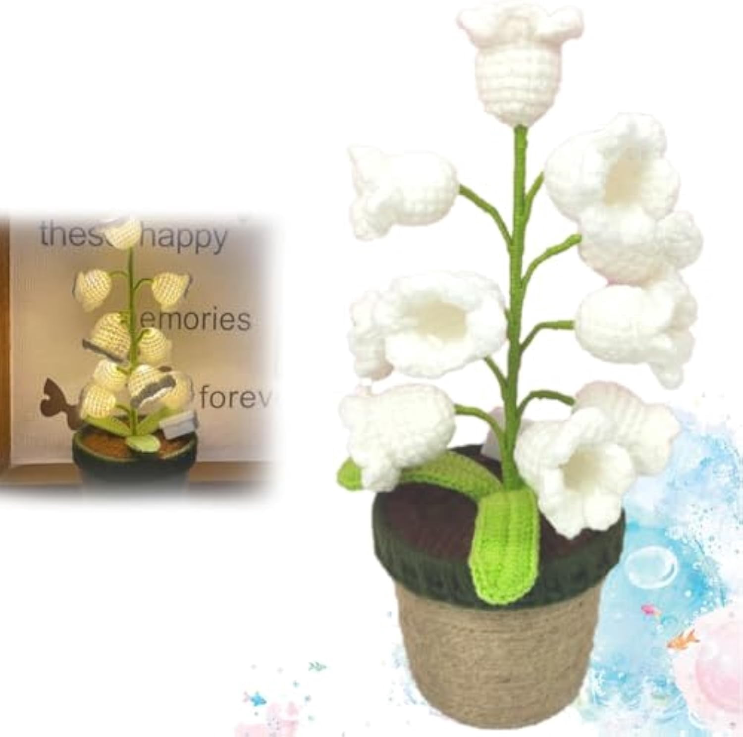 Shimmernest Lilyglow, Crochet Artificial Lily Flower, Eternalbloom