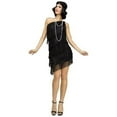 thumbnail image 1 of Shimmery Flapper Black Adult Costume, 1 of 2