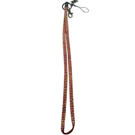 Shimmery Pink Sequin Stud Lanyard - ID Holder Keychain