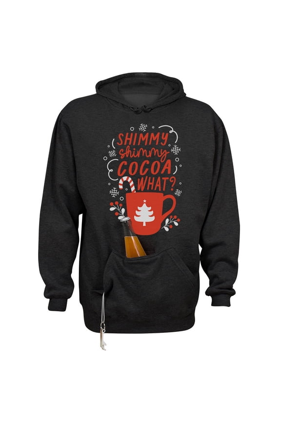 Shimmy Shimmy Cocoa What Beer Holder Tailgate Hoodie Sweatshirt Unisex Large Black