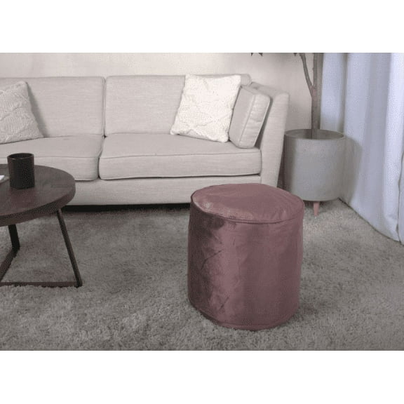 Shimon Cylinder Pouf,Blush Pink,Pink Velvet Furniture Primary Living Space Ottomans
