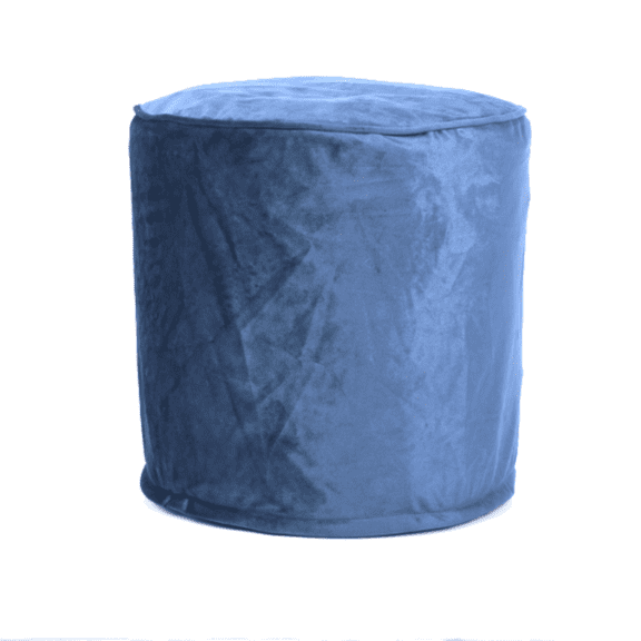 Shimon Cylinder Pouf, Cobalt Blue