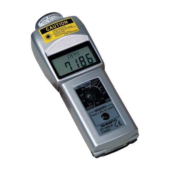 Shimpo Tachometer,6 to 99,999 rpm DT-205LR