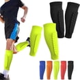 thumbnail image 1 of Shin Defender Shin Guards Kids, Calf Compression Sleeve with Honeycomb Pads, 2 Pack Shindefender Shin Guards Soccer, for Soccer Ski Youth Adult, 1 of 6