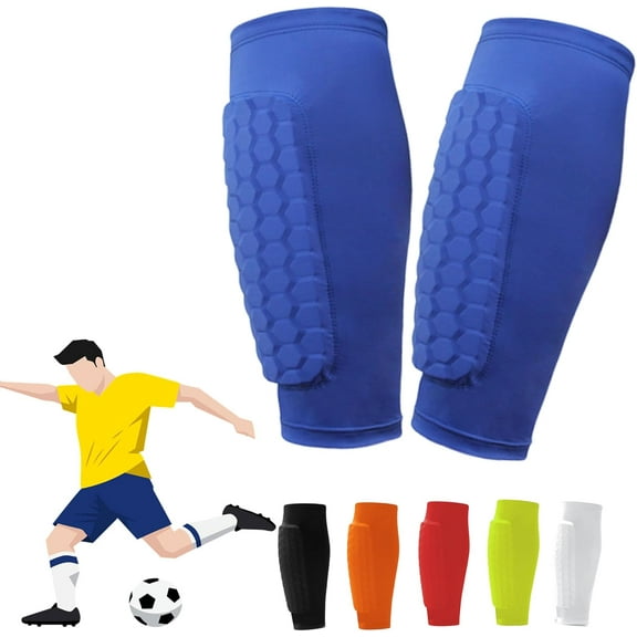 Shin Defender Shin Guards Kids, Soccer Shin Guards for Youth Adult, Lightweight Calf Protective Gear for Football Soccer with Honeycomb Pads